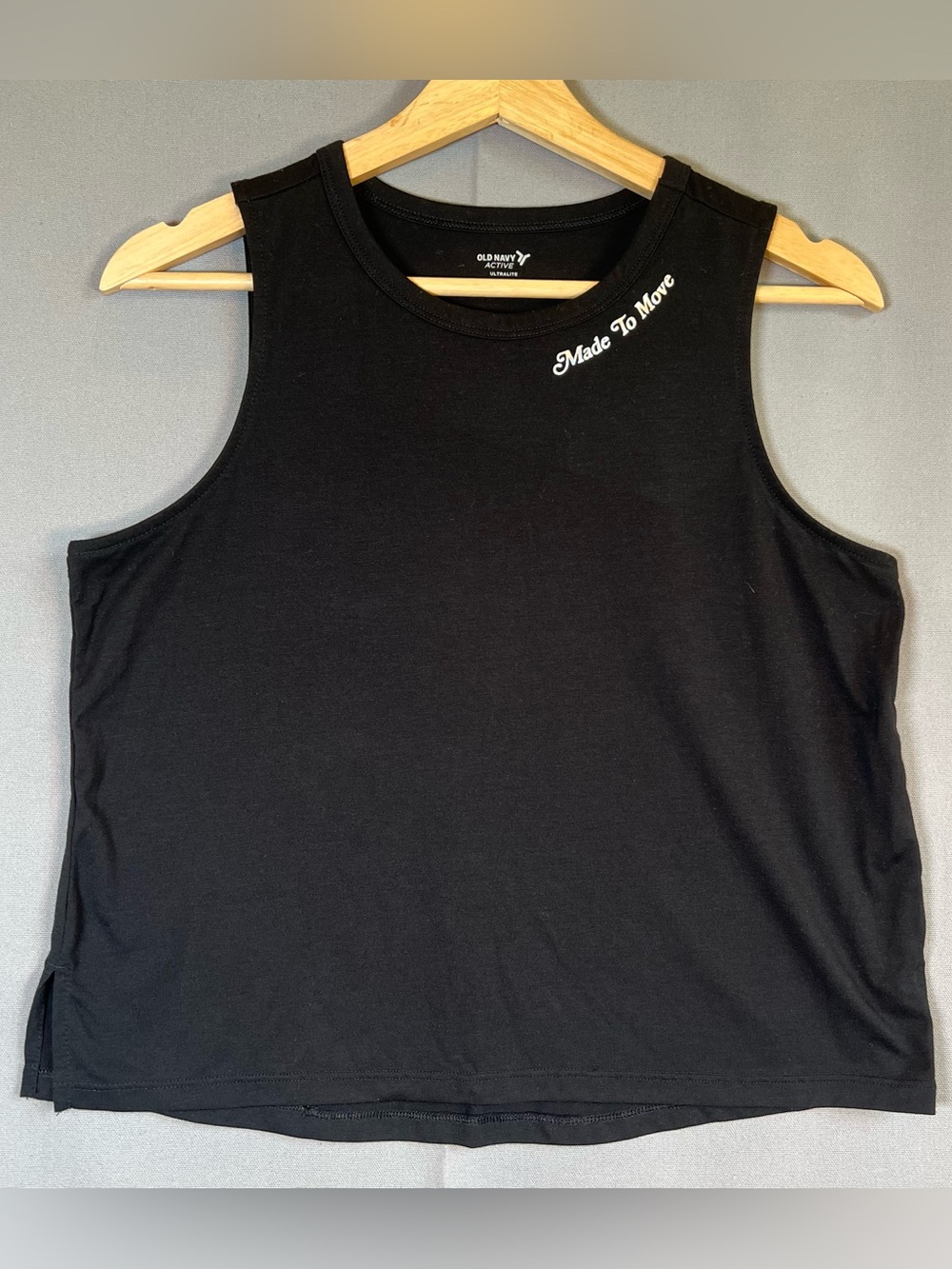 Old Navy Active Ultralite GoDry Women’s Black SzS ‘Made To Move’ Tank